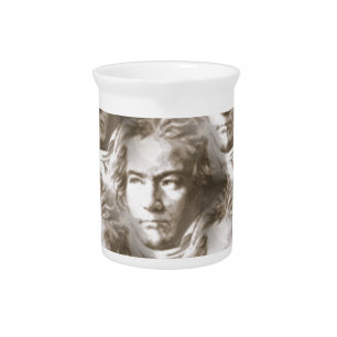 Beethoven Portrait Pattern Drink Pitcher