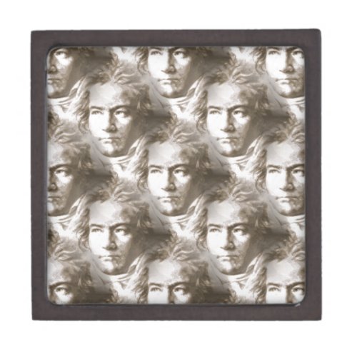 Beethoven Portrait Pattern Keepsake Box