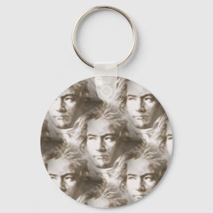 Beethoven Portrait Pattern Keychain