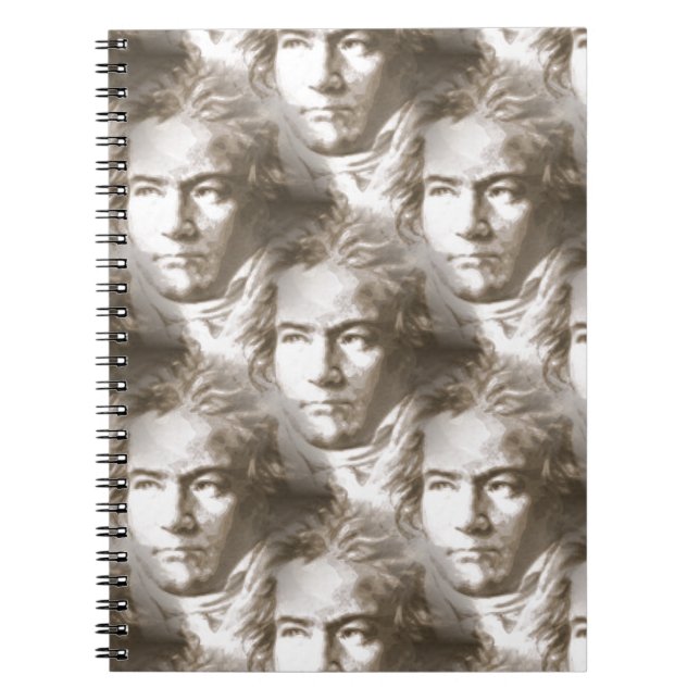Beethoven Portrait Pattern Notebook (Front)