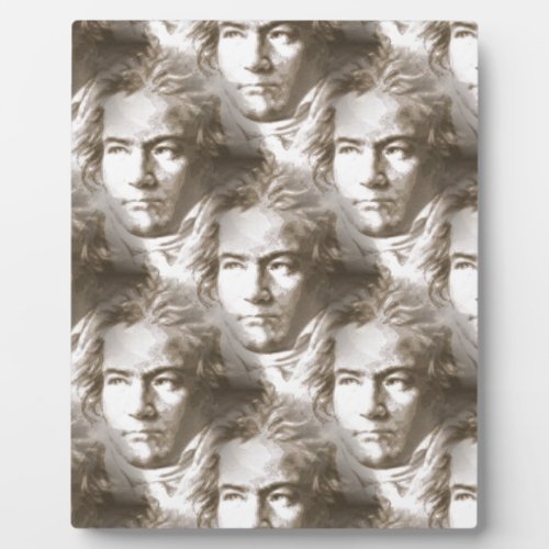 Beethoven Portrait Pattern Plaque