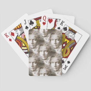 Beethoven Portrait Pattern Poker Cards