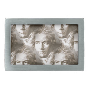 Beethoven Portrait Pattern Rectangular Belt Buckle