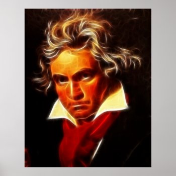 Beethoven Poster by TheArtOfPamela at Zazzle