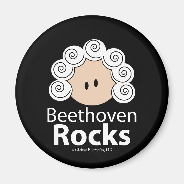 Beethoven Rocks Magnet (Front)