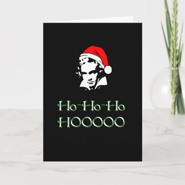 Beethoven Santa Christmas Card (Front)