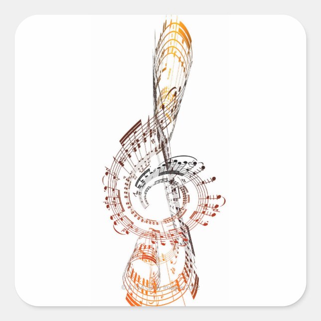 Beethoven Square Sticker (Front)