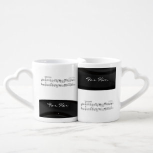Beethoven Symphony #9 (Black) Coffee Mug Set