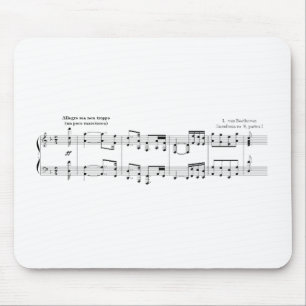 Beethoven Symphony #9 (Black) Mouse Pad