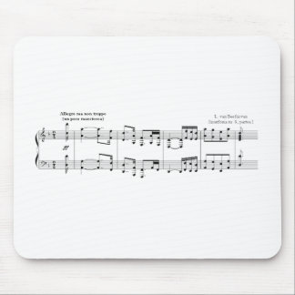Beethoven Symphony #9 (Black) Mouse Pad