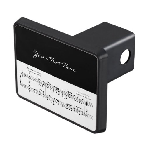 Beethoven Symphony 9 Black Tow Hitch Cover