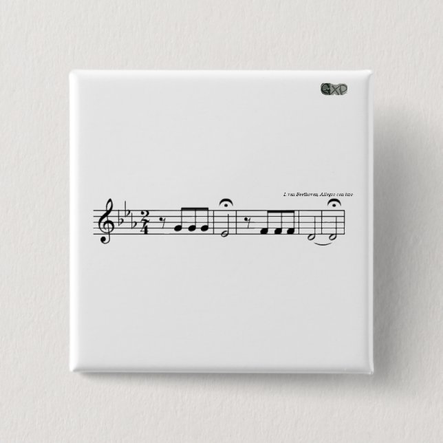 Beethoven Symphony No. 5 Badge Button (Front)