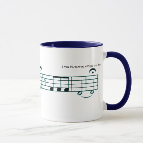 Beethoven Symphony No 5Blue Mug