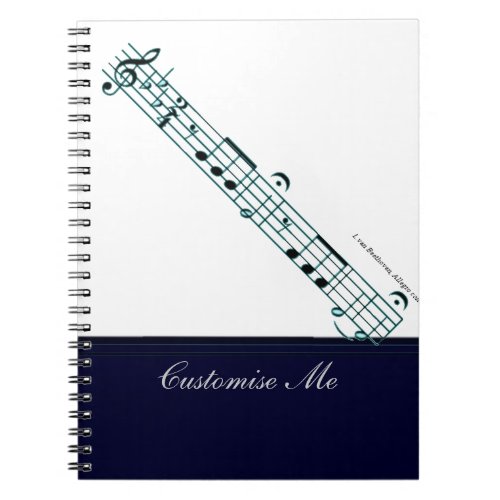 Beethoven Symphony No 5 Blue Notebook