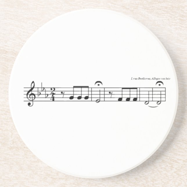 Beethoven Symphony No. 5 Coster Sandstone Coaster (Front)