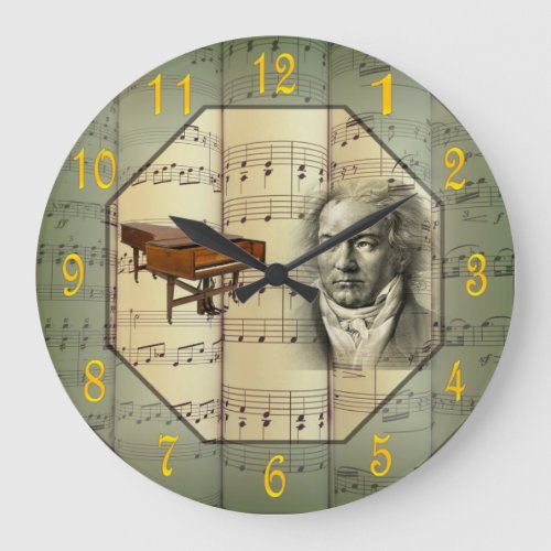 Beethoven  Symphony Orchestra Piano    Large Clock