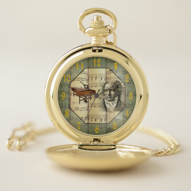 Beethoven ~ Symphony Orchestra ~ Piano ~   Pocket Watch (Inside)