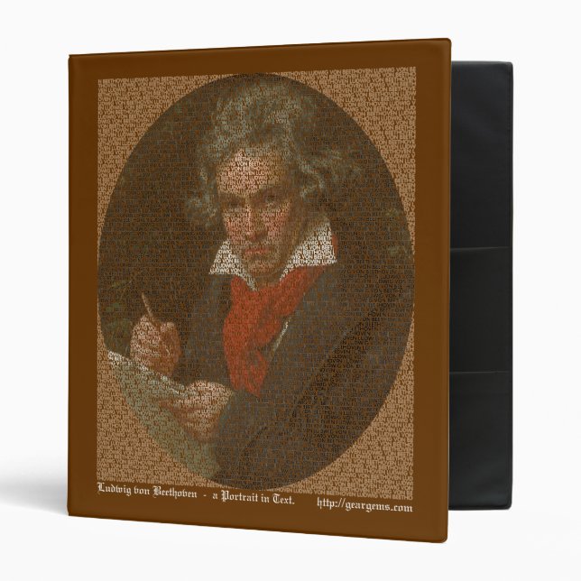 Beethoven text portrait binder (Front/Inside)