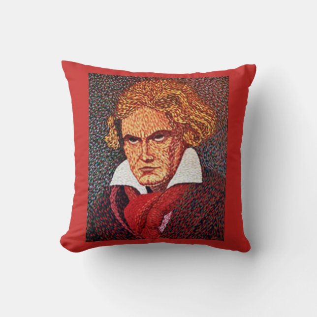 Beethoven Throw Pillow (Front)