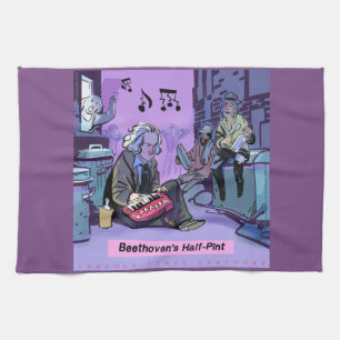 Beethoven's Half Pint Funny Kitchen Towel