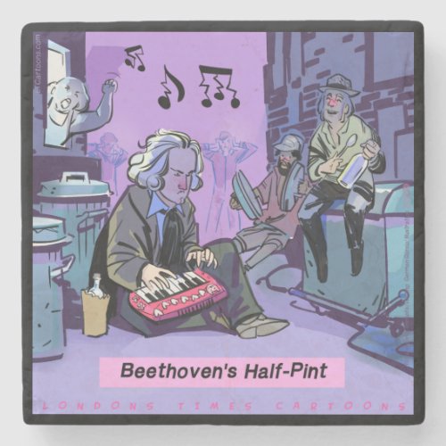 Beethovens Half Pint Funny Stone Coaster