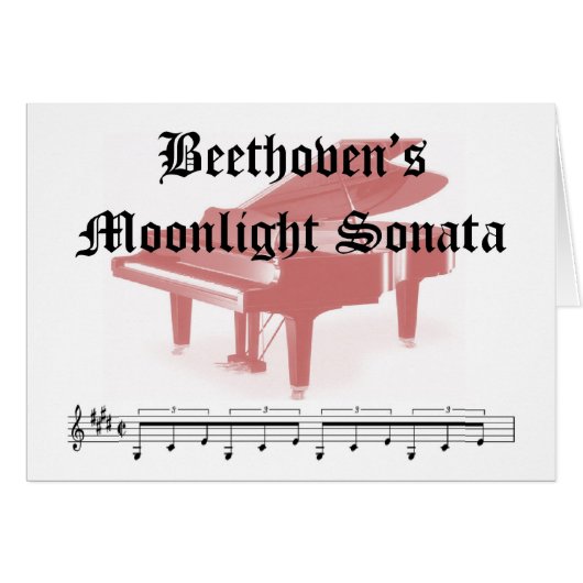 beethovens moonlight sonata gifts cards (Front Horizontal)