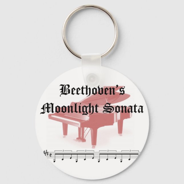 beethovens moonlight sonata  gifts keychain (Front)