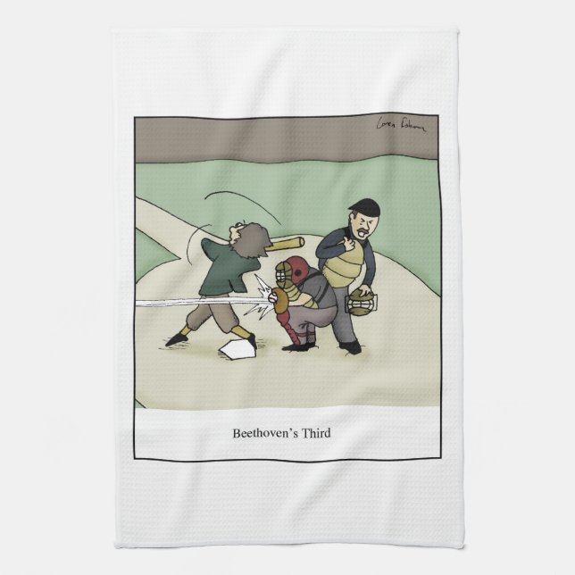 Beethoven's Third Cartoon Kitchen Towel (Vertical)