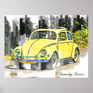 Beetle 1956 Family Lover Poster