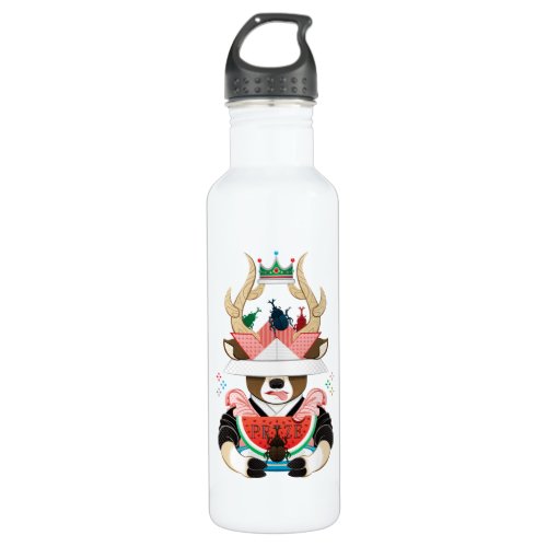 Beetle and watermelon (remake) stainless steel water bottle