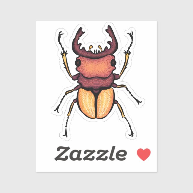 Beetle Art Entomology Insect Sticker (Sheet)