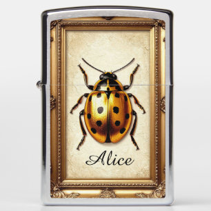 Beetle Artwork in Ornate Frame Zippo Lighter