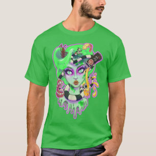 Beetle Babe juice Halloween ghost ghoul spooky 176 T-Shirt