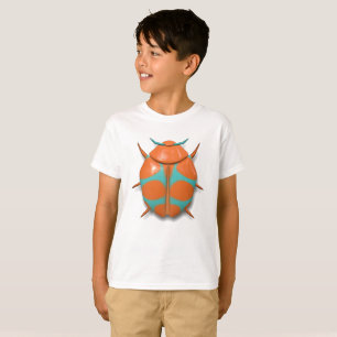 Beetle bug insect cute orange and teal T-Shirt