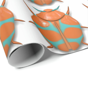 Beetle bug insect cute wrapping paper