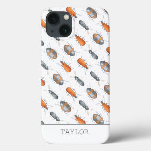 Beetle bug insect pattern personalized iPhone 13 case