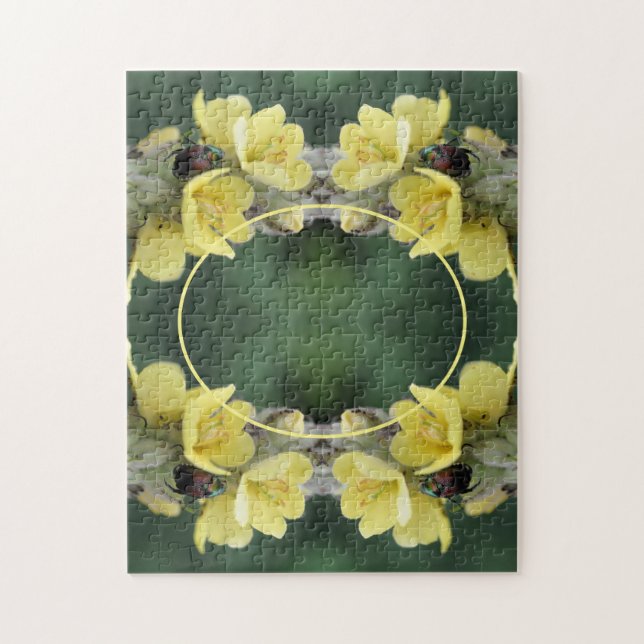 Beetle On Wild Mullein Flower Add Your Photo Jigsaw Puzzle (Vertical)