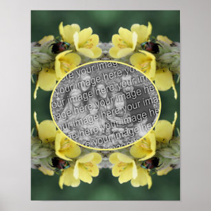 Beetle On Wild Mullein Flower Add Your Photo Poster