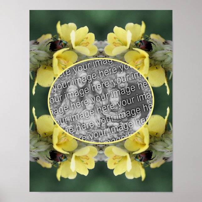 Beetle On Wild Mullein Flower Add Your Photo Poster (Front)