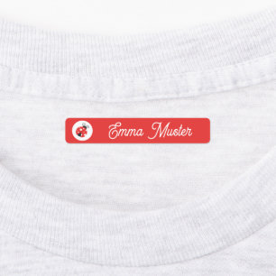 beetle red   96 narrow kids' labels