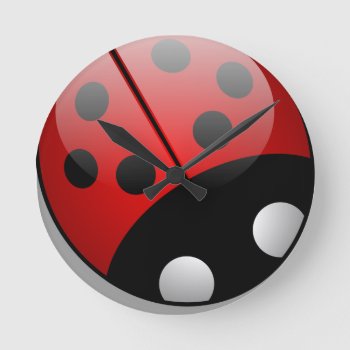 Beetle Round Clock by Clip_arts at Zazzle