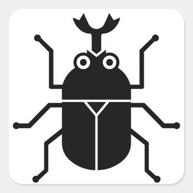 Beetle Square Sticker (Front)
