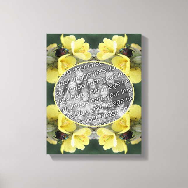 Beetle Wild Mullein Flower Create Your Own Photo Canvas Print (Front)