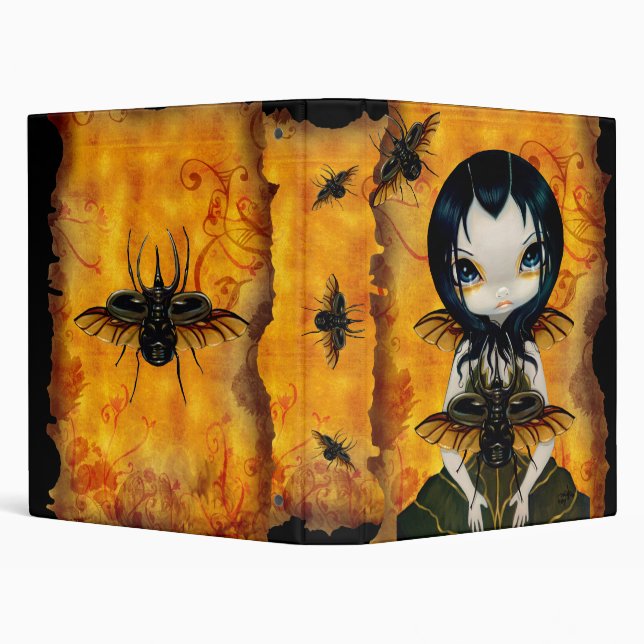 Beetle Wings horned beetle gothic fairy Binder (Background)