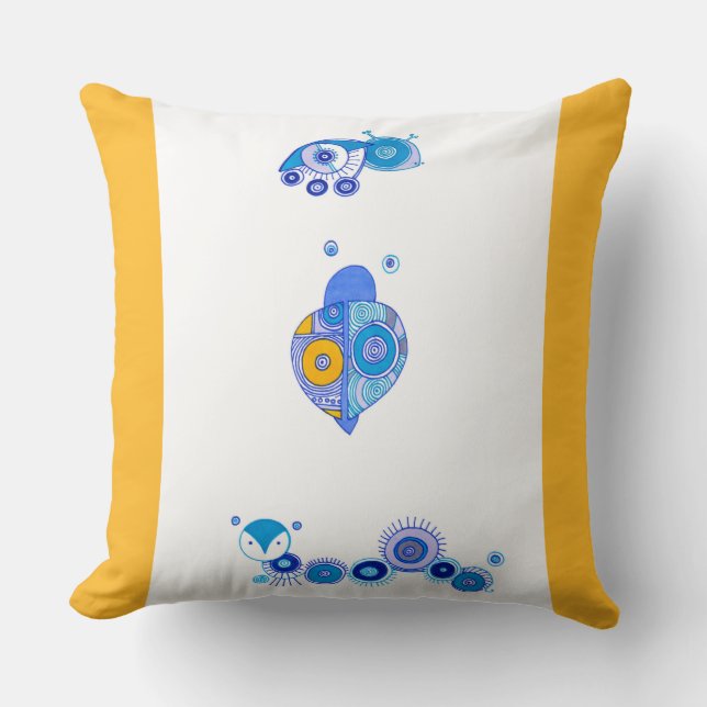 Beetlebum Cotton Throw Pillow (Front)