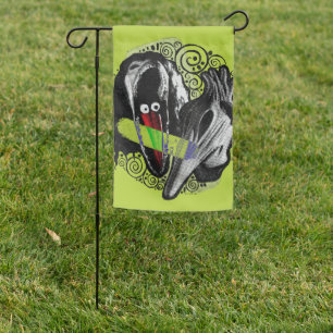 Beetlejuice Adam & Barbara Scary Garden Flag