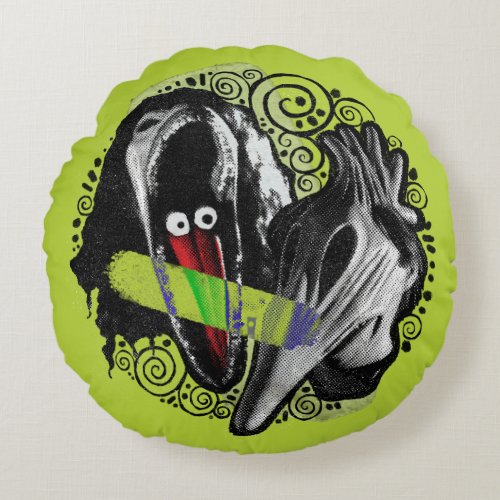 Beetlejuice  Adam  Barbara Scary Round Pillow