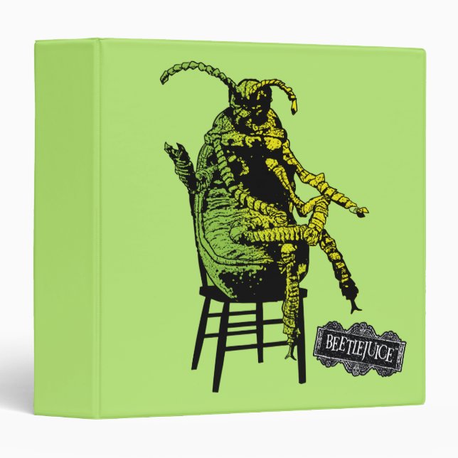 Beetlejuice | Beetle in Chair 3 Ring Binder (Front/Spine)