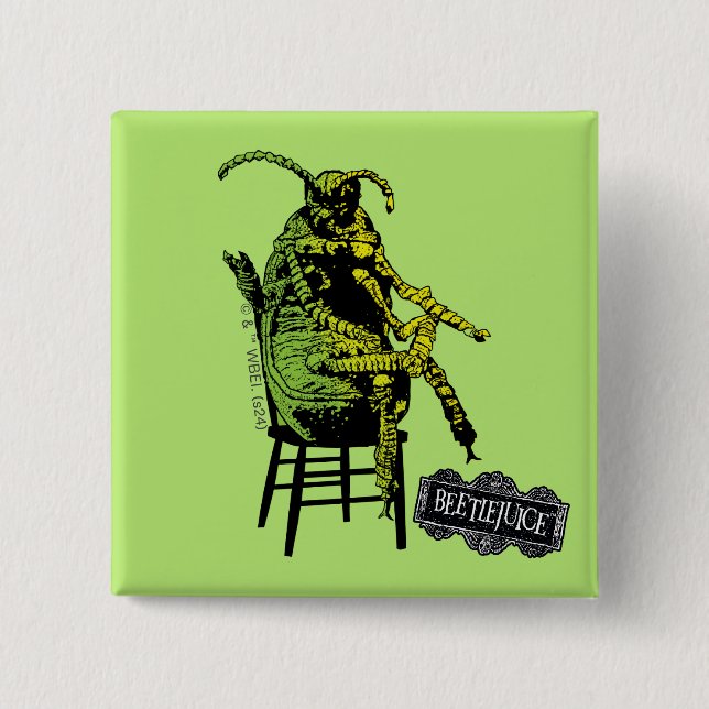 Beetlejuice | Beetle in Chair Button (Front)