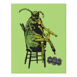 Beetlejuice Beetle in Chair Faux Canvas Print